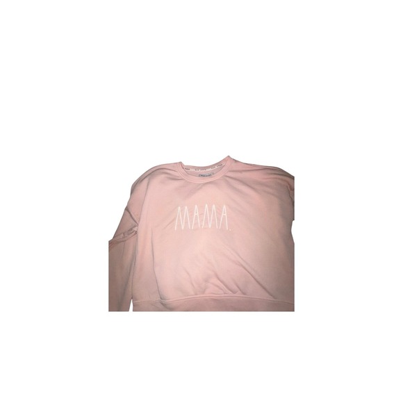 Rae Dunn Mama Sweatshirt Light Pink Crew Neck Pullover Comfy Cozy Top - Picture 2 of 6